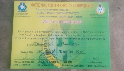 Corps Member Executes Twelve CDS Projects